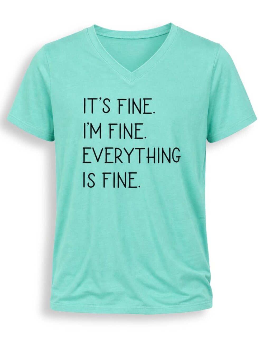 Women's Graphic Tee Casual Short Sleeve V Neck, LIGHT GREEN, Size MEDIUM